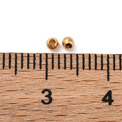 Glossy Brass Round Spacer Beads&nbsp;KK-WH0055-01LG