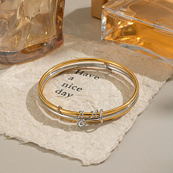 Minimalist 304 Stainless Steel Multi-layered Bangles&nbsp;WQ1002