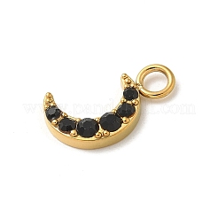 Ion Plating(IP) 304 Stainless Steel with Rhinestone Charms&nbsp;STAS-G351-16G