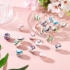 20Pcs Acrylic Stripe Beads&nbsp;MACR-TA0002-77
