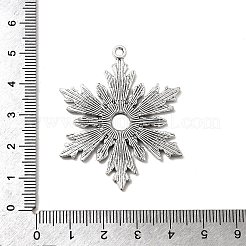 Snowflake Tibetan Style Alloy Pendant Cabochon Open Back Settings&nbsp;TIBEP-S295-62AS-RS