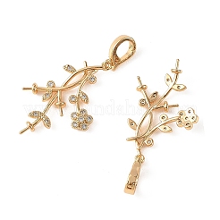 SHEGRACE Brass Micro Pave Cubic Zirconia Peg Bails&nbsp;XGRQ5S715-848-G