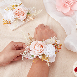 Silk Artificial Flower Boutonniere&nbsp;AJEW-WH0766-59