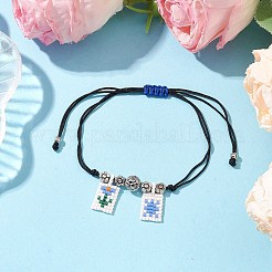 Alloy & Brass Beads Braided Bracelets&nbsp;BJEW-MZ00075