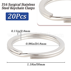 316 Surgical Stainless Steel Keychain Clasps&nbsp;STAS-BBC0005-81B
