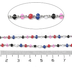 304 Stainless Steel Enamel Twisted Chains&nbsp;STAS-R100-40P-03