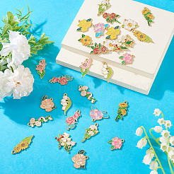 30Pcs 15 Styles Alloy Enamel Pendants&nbsp;ENAM-TA0003-41