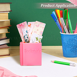 Plastic Book-shaped Bookmark Holder&nbsp;AJEW-WH0609-623A