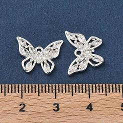 Brass Micro Pave Clear Cubic Zirconia Charms&nbsp;KK-C168-27S