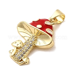 Brass Micro Pave Cubic Zirconia Pendants&nbsp;KK-A266-41C-G