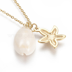 304 Stainless Steel Pendant Necklaces&nbsp;NJEW-F260-05G