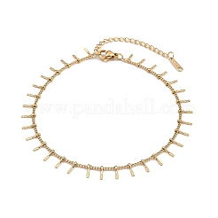 304 Stainless Steel Bar Tassel Charm Bracelets&nbsp;BJEW-G759-04G