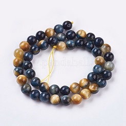 Natural Tiger Eye Bead Strands&nbsp;G-E468-E02-8mm