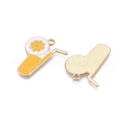 Rack Plating Alloy Enamel Pendants&nbsp;X-ENAM-N056-419