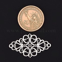 Tibetan Style Alloy Rhombus Filigree Joiners Links&nbsp;TIBE-5377-AS-LF