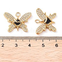 Rack Plating Brass Micro Pave Cubic Zirconia Pendants&nbsp;KK-M280-13G-02