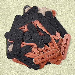 50Pcs 2 Colors PU Leather Labels&nbsp;DIY-CL0002-08