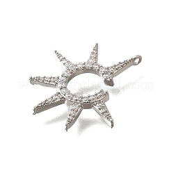 Brass Micro Pave Cubic Zirconia Pendants&nbsp;KK-Q035-07P
