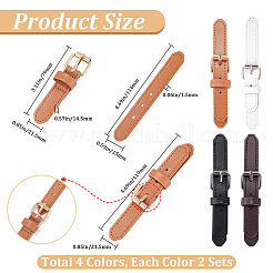 8 Sets 4 Colors Imitation Leather Alloy Button-down Metal Buttons for Bag Making&nbsp;FIND-GF0009-65