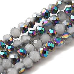 Electroplate Glass Faceted Rondelle Beads Strands&nbsp;EGLA-D020-4x3mm-M3