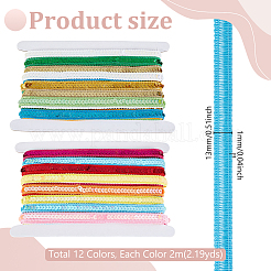 24M 12 Colors Polyester Ribbons&nbsp;OCOR-PH0005-81