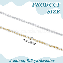 17 Yards 2 Colors Polyester Braided Lace Trim&nbsp;OCOR-WR0002-03A