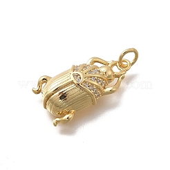 Brass Micro Pave Cubic Zirconia Pendants&nbsp;KK-D431-074B-01