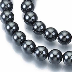 Non-magnetic Hematite Beads Strands&nbsp;X-G-Q892-8mm