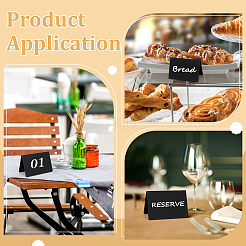 PVC 2 Side V Shaped Table Desktop Sign Display Stand&nbsp;AJEW-WH0696-523