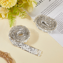 Resin Rhinestone Crystals Beaded Trim&nbsp;DIY-WH20050-05C