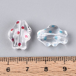 Printed Transparent Acrylic Beads&nbsp;TACR-T029-11M
