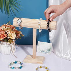 T-Bar Wood Bracelet Organizer Display Stands&nbsp;BDIS-WH0011-03
