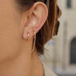 304 Stainless Steel Double Hoop Earrings for Women&nbsp;XJ9052-1