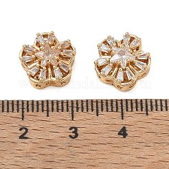 Brass Micro Pave Cubic Zirconia Beads&nbsp;CU-CBA3F77-08G-01