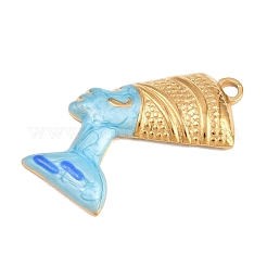 304 Stainless Steel Blue Enamel Pendants&nbsp;STAS-E524-10G