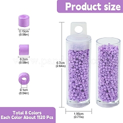 80G 8 Colors Baking Paint Glass Seed Beads&nbsp;SEED-YW0002-47
