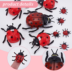 28Pcs 3 Styles PVC Ladybug Display Decoration&nbsp;DJEW-GA0001-93