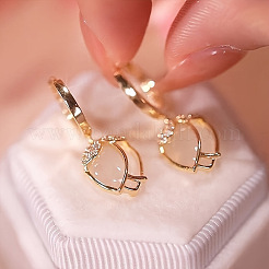 Alloy Clear Cubic Zirconia Dangle Earrings&nbsp;FS-WGAEA82-01