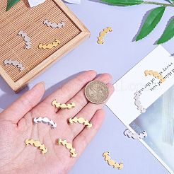 20Pcs 2 Colors 304 Stainless Steel Connector Charms&nbsp;STAS-SZ0003-12