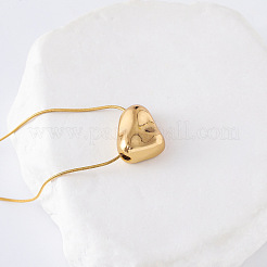 3Pcs Minimalist European-style Stainless Steel Irregular Polished Heart Pendant Necklaces for Women&nbsp;YJ1640
