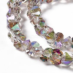 Transparent Electroplate Glass Beads Strands&nbsp;EGLA-L043-HP01