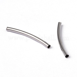 Curved Brass Tube Beads&nbsp;X-EC297-NF