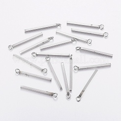 Tarnish Resistant 304 Stainless Steel Bar Pendants&nbsp;X-STAS-P186-05P-18mm