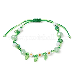 Glass and Braided Nylon Thread Beaded Bracelets&nbsp;BJEW-JB11509