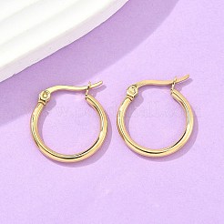 Ion Plating(IP) 304 Stainless Steel Hoop Earrings&nbsp;EJEW-N0016-11G-B