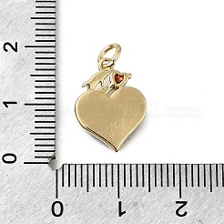 Brass Micro Pave Cubic Zirconia Pendants&nbsp;KK-S523-06G