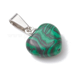 Natural & Synthetic Mixed Gemstone Heart Charms&nbsp;PALLOY-JF04955-02