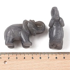 Dyed & Heated Natural Blue Aventurine Carved Elephant Decorations&nbsp;DJEW-M013-01A