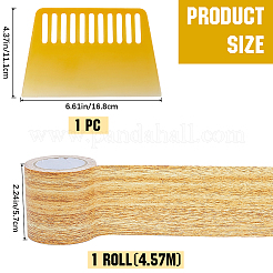 1 Roll Non-woven Fabrics Imitation Wood Grain Adhesive Tape&nbsp;DIY-GF0008-77B