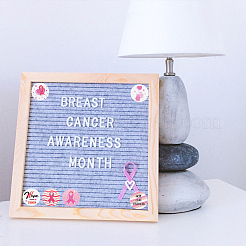 Round Dot Breast Cancer Awareness Pink Ribbon Stickers&nbsp;DIY-WH0409-31